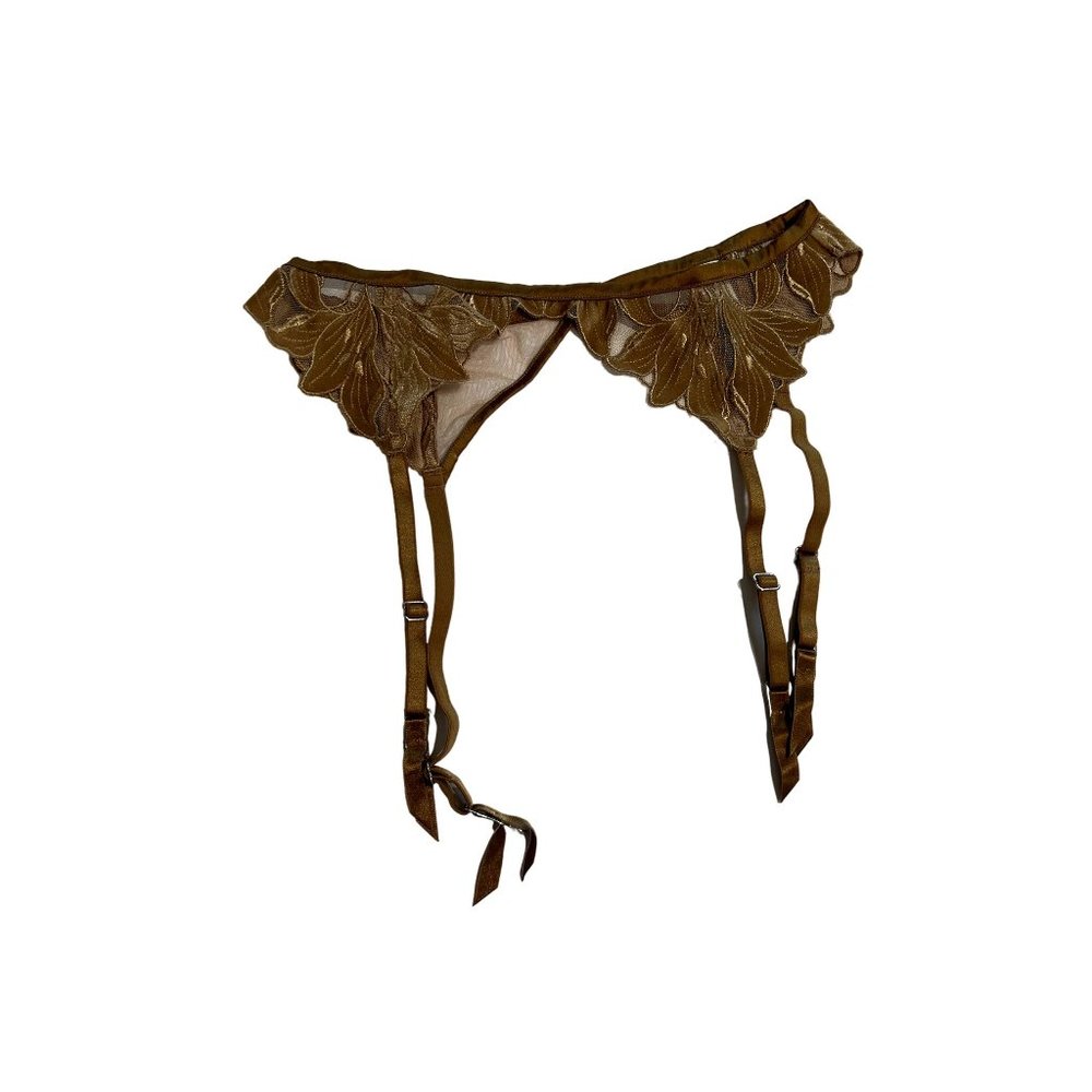 NWOT Fleur du Mal Lily Garter Belt in Green